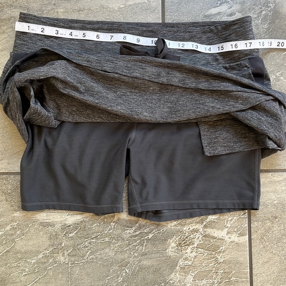 🖤 Athleta Metro Downtown Skort / Skirt heathered grey size large tall LT - Picture 6 of 10
